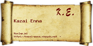 Kazai Enna névjegykártya